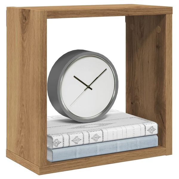 vidaXL Wall Cube Hyllyt 4 kpl käsityöläinen tammi tekninen puu