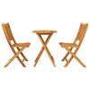 vidaXL Puutarhan Bistro Set 3 pcs Ruskea täysi akaasiapuu