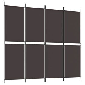vidaXL 4-paneelinen Tilanjakaja ruskea 200x180 cm kangas