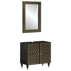 vidaXL 2-osainen Kylpyhuoneen kalustesarja t&auml;ysi mangopuu