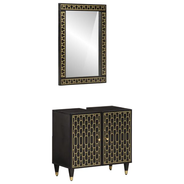 vidaXL 2-osainen Kylpyhuoneen kalustesarja täysi mangopuu