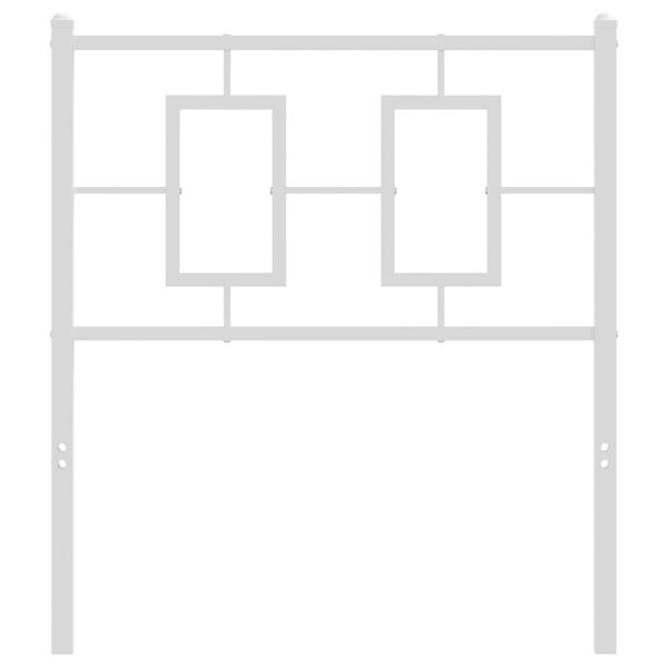 vidaXL Metallinen sängynpääty valkoinen 80 cm