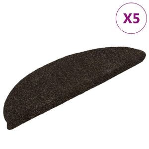 vidaXL Porrasmatot itseliimautuvat 5 kpl 56x17x3 cm tummanruskea puolipy&ouml;re&auml;
