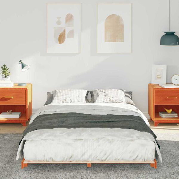 vidaXL Lattiapunkka Vahanruskea 140 x 190 cm T&auml;ysi m&auml;nty