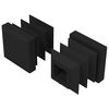 vidaXL P&auml;&auml;tykorkit 2 kpl Musta 15 x 15 x 15 mm PP