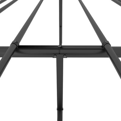 vidaXL Metallinen sängynrunko päädyllä musta 150x200 cm