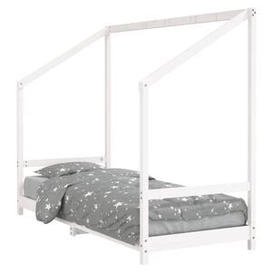 vidaXL Lasten s&auml;ngynrunko valkoinen 80x200 cm t&auml;ysi m&auml;nty