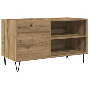 vidaXL LP-levyjen s&auml;ilytyskaappi artesaani tammi 84,5x38x48 cm puu