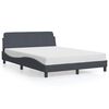 vidaXL S&auml;ngynrunko Dover tummanharmaa 135x190 cm sametti