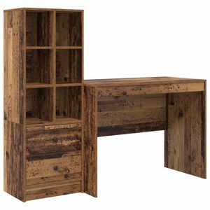 vidaXL P&ouml;yt&auml; Vanha puu 145.5 x 50 x 127 cm 2 kpl