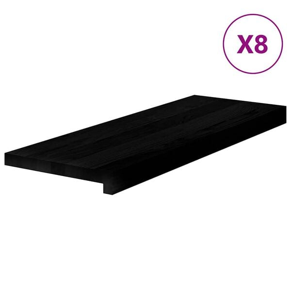 vidaXL Askelmat 8 kpl tummanruskea 70x25x2 cm t&auml;ysi tammi