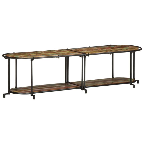 vidaXL TV-taso 160x42x40 cm kierr&auml;tetty t&auml;ysi puu