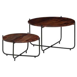 vidaXL Sohvap&ouml;yt&auml;sarja 2 kpl t&auml;ysi akaasiapuu 60x35 cm
