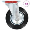 vidaXL Rullapy&ouml;r&auml;t 8 kpl 160 mm