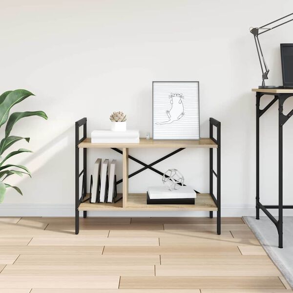 vidaXL Kirjahylly Sonoman tammi 75 x 30 x 58,5 cm Tekninen puu