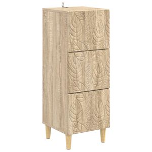 vidaXL Laatikkokaappi Sonoma-tammi 33 x 34,5 x 90 cm Tekninen puu