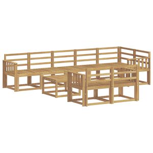 vidaXL Ulkosohvakokoelma 9 pcs valkoinen Tihe&auml; akasiapuu