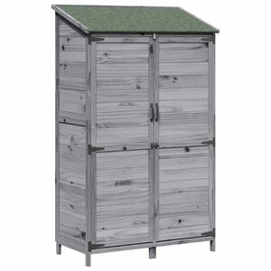vidaXL Puutarhasuoja Harmaa 106,5 x 56 x 176 cm S&auml;teisen kuusipuu