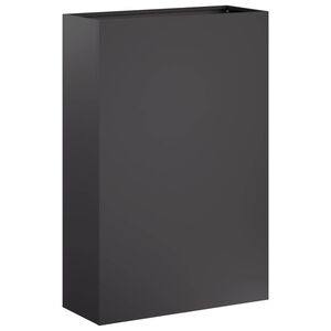 vidaXL Puutarha ruukku Musta 50 x 20 x 75 cm Kylm&auml;valssattu ter&auml;s