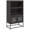 vidaXL Highboard Musta 68x39x123 cm Ter&auml;s