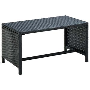vidaXL Sohvap&ouml;yt&auml; musta 70x40x38 cm polyrottinki