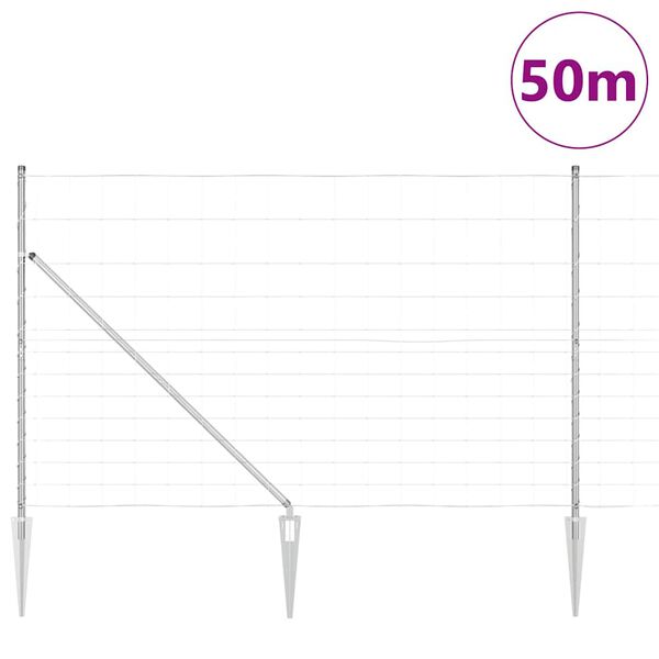 vidaXL Aitalatu Galvanoitu 50 x 1,5 m Ter&auml;s