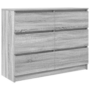 vidaXL Senkki Harmaa Sonoma 100x35x76 cm Engineered Wood