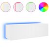 vidaXL TV-sein&auml;kaappi LED-valoilla valkoinen 100x35x31 cm