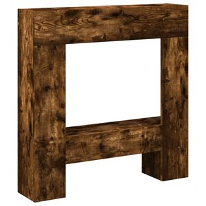 vidaXL Takkakehys savutammi 81x18x82 cm tekninen puu