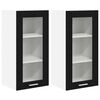 vidaXL Henkarikaappi 2 pcs Musta tammi. 40 x 31 x 80 cm Tekninen puu