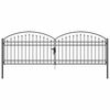 vidaXL Aitausportti ASSEN 401 x 175,5 cm Ter&auml;s Harmaa Lukittava