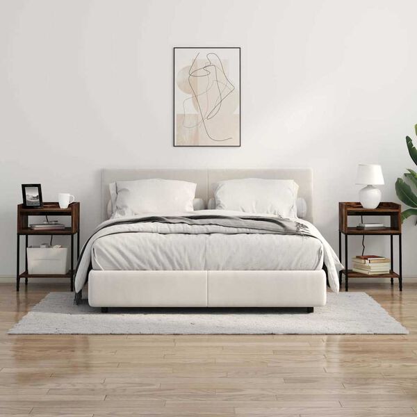 vidaXL Y&ouml;p&ouml;yt&auml;kaappi hyllyll&auml; Savup&auml;hkin&auml; 40 x 40 x 61 cm Tekninen puu