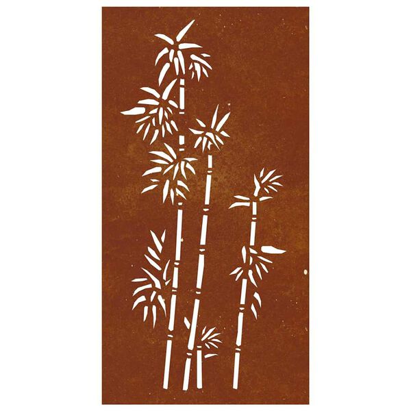 vidaXL Puutarhasein&auml;koriste 105x55 cm corten ter&auml;s bambukuvio