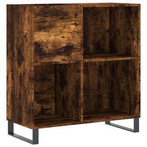 vidaXL LP-levyjen s&auml;ilytyskaappi savutammi 84,5x38x89 cm tekninen puu