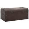 vidaXL Aarrearkku salvoilla tummanruskea 90x50x39,5 cm vaneri
