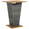 vidaXL Baarip&ouml;yt&auml; harmaa 80x80x110 cm polyrottinki ja t&auml;ysi akaasiapuu