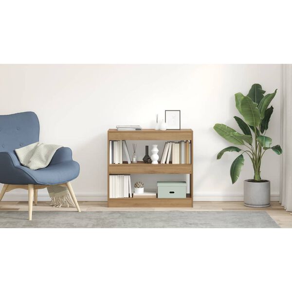 vidaXL Kirjahylly/tilanjakaja käsityöläinen tammi 80x30x72 cm