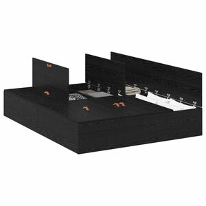 vidaXL S&auml;ilytystilallinen s&auml;ngynrunko Musta tammi. 4FT6 Double