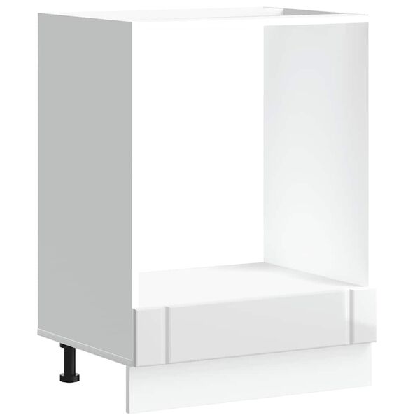 vidaXL Uunikaappi Lucca korkeakiilto valkoinen tekninen puu