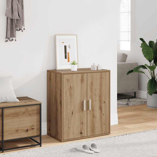 vidaXL Kenkäkaappi käsityöläinen tammi 60x35x70 cm lastulevy