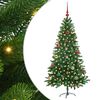 vidaXL Joulukuusi 150 LED-valoilla jalustalla Vihre&auml; 150 cm PE