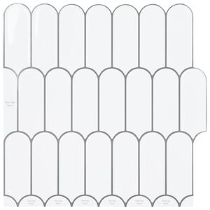 vidaXL H&ouml;yhen laatta 10 kpl Valkoinen harmaa 30 x 30 cm