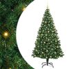vidaXL Joulukuusi LED-valoilla 180 cm 300 LEDi&auml; L&auml;mpim&auml;n Valkoinen