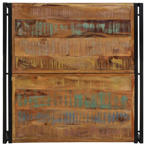 vidaXL sohvap&ouml;yt&auml; moniv&auml;rinen 80x80x35 cm massiivipuu kierr&auml;tetty