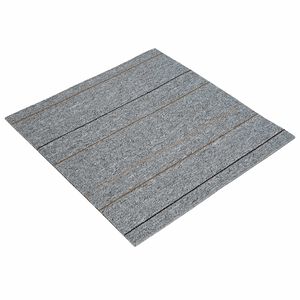 vidaXL Matto laatta Vaaleanharmaa raidallisella 50 x 50 cm 36 kpl