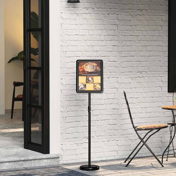 vidaXL Messun&auml;yt&ouml;t Musta 25 x 25 x 125 cm Alumiini