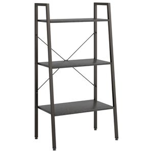 vidaXL 3-kerroksinen Lattiahylly musta 56x35x108 cm