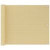 vidaXL Parvekkeen suoja beige 75x300 cm HDPE