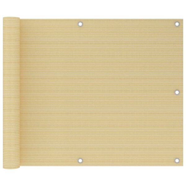 vidaXL Parvekkeen suoja beige 75x300 cm HDPE