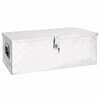 vidaXL S&auml;ilytyslaatikko hopea 80x39x30 cm alumiini